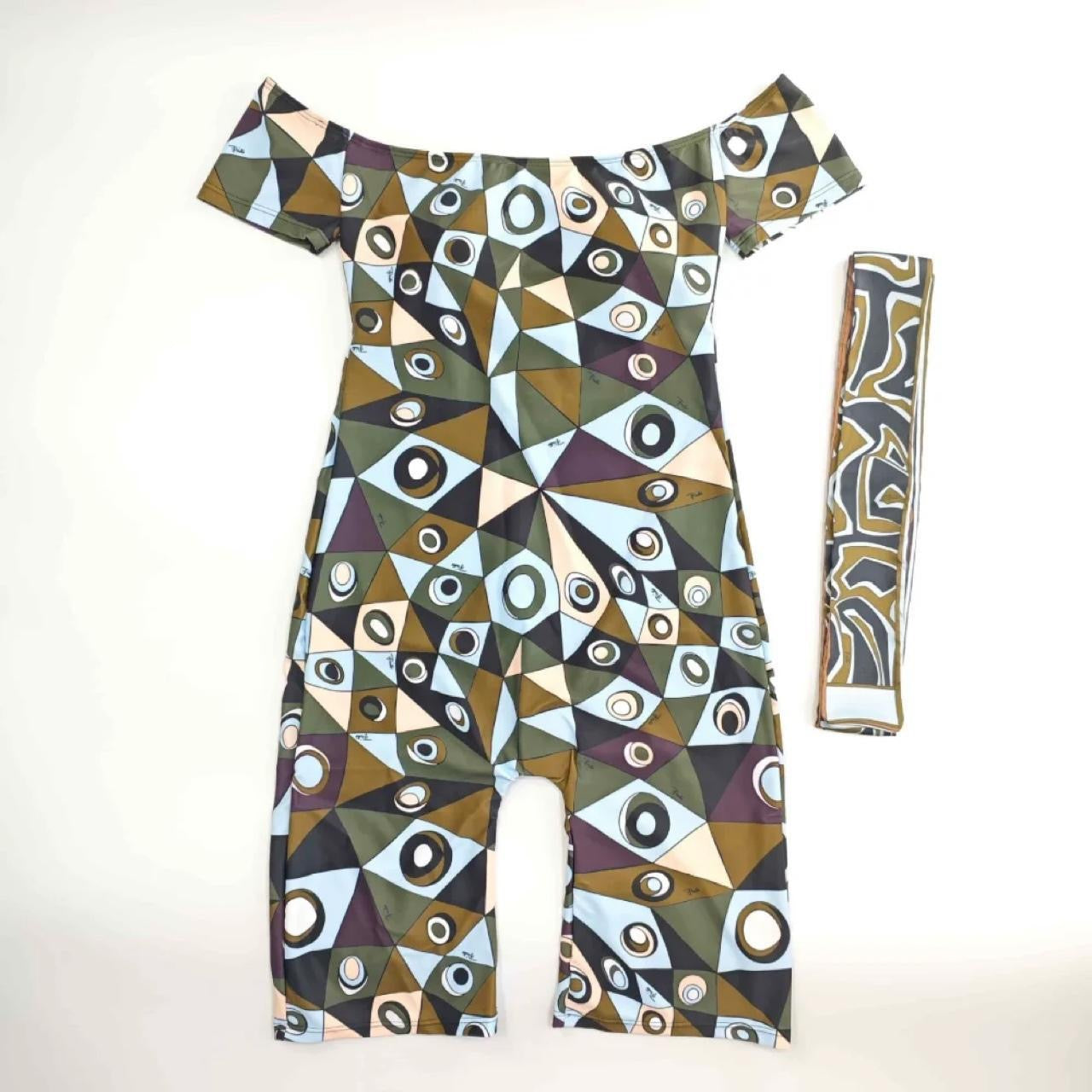 Pucci Romper With Hair Tie🌸
