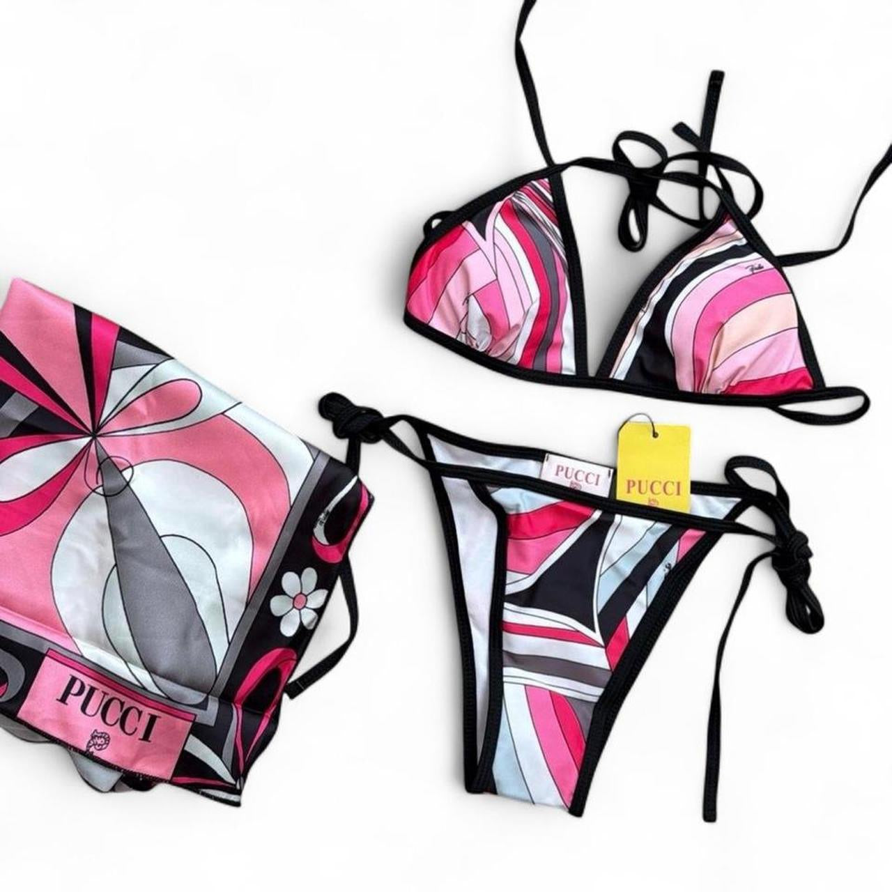 Pucci Bikini 2Piece Set with Scarf