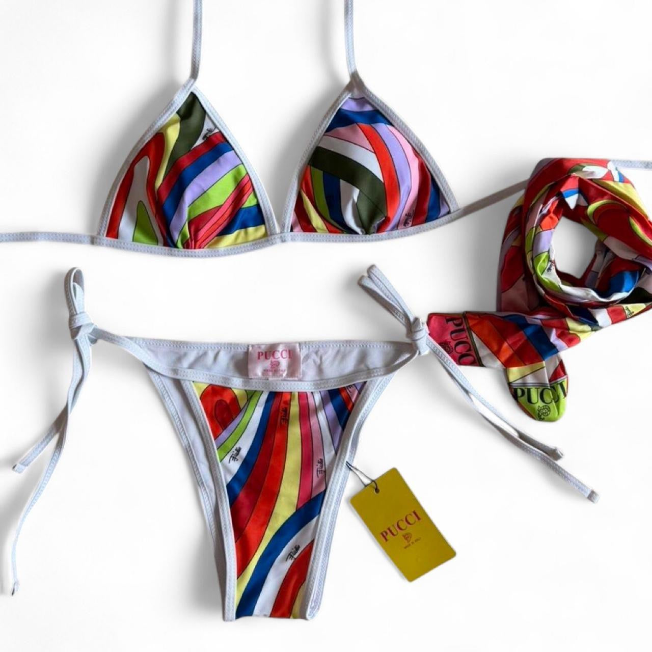 Pucci Bikini 2Piece Set with Hair Tie