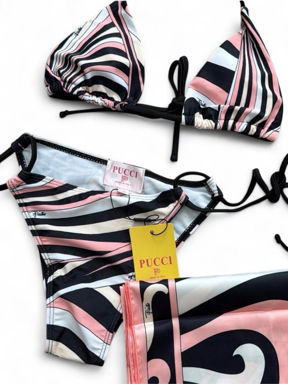 Pucci Bikini 2Piece Set with Scarf